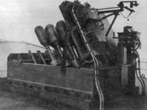 The Hedgehog antisubmarine mortar.